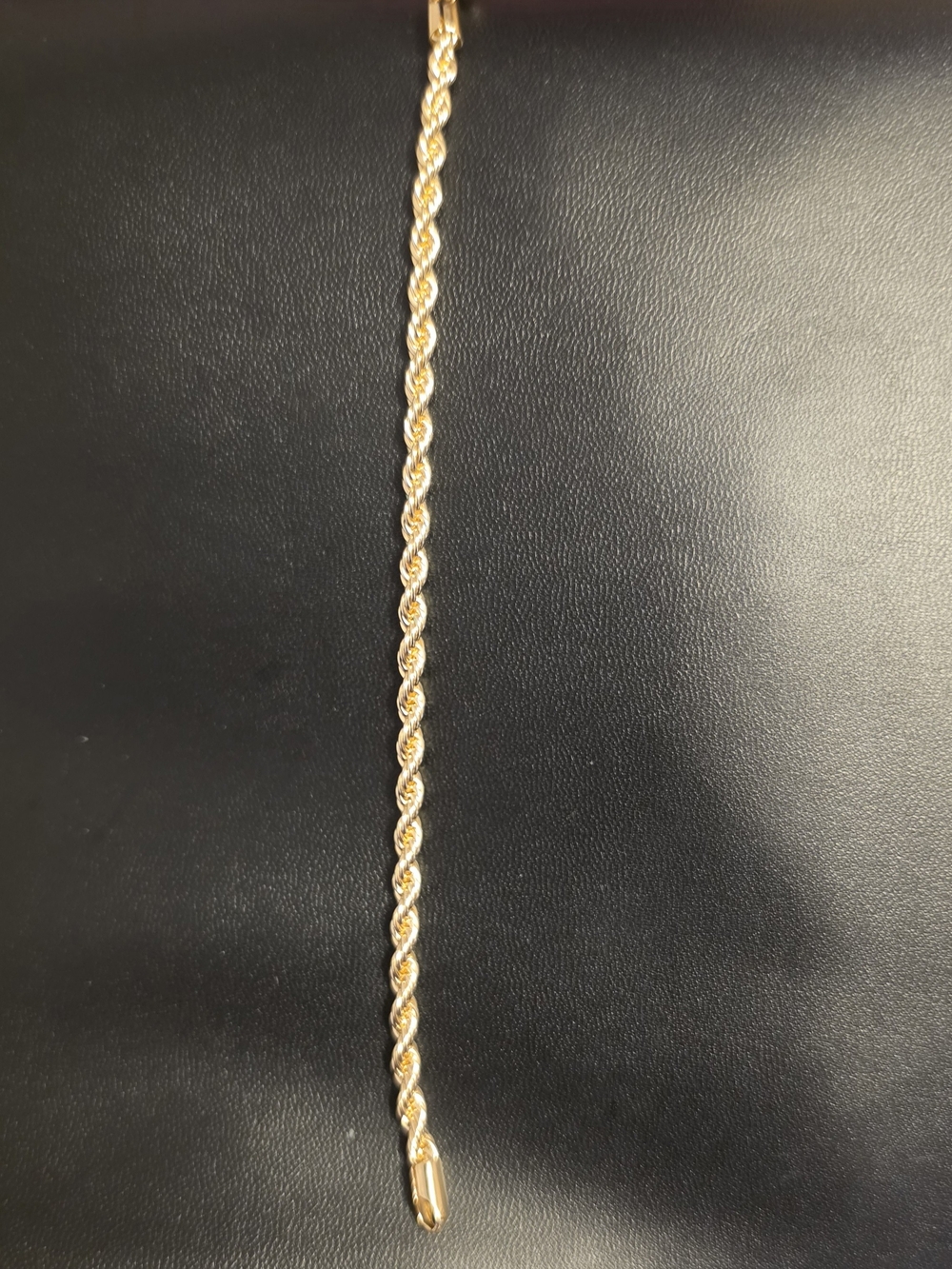 14k Gold Over Sterling Silver Rope Chain Bracelet - Women Jewelry